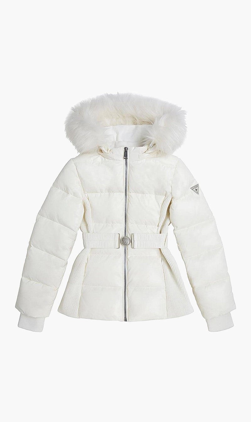 

Hooded Padded Jacket, White