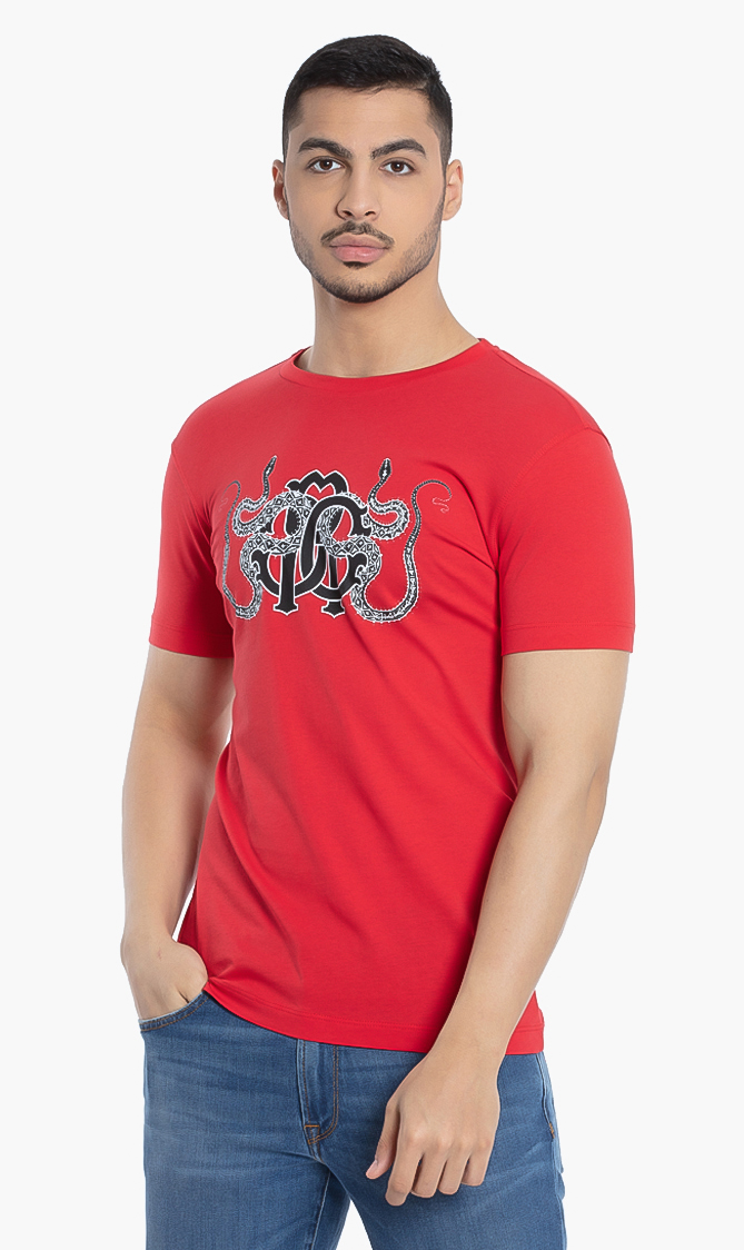 

ROBERTO CAVALLI Logo Cotton T-shirt