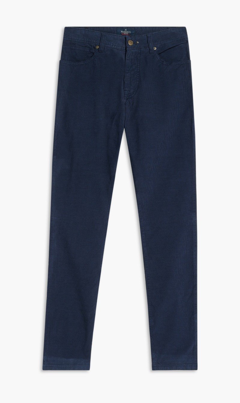 

Hackett London Blue Standard Straight Fit Pants for Men | The Deal Outlet