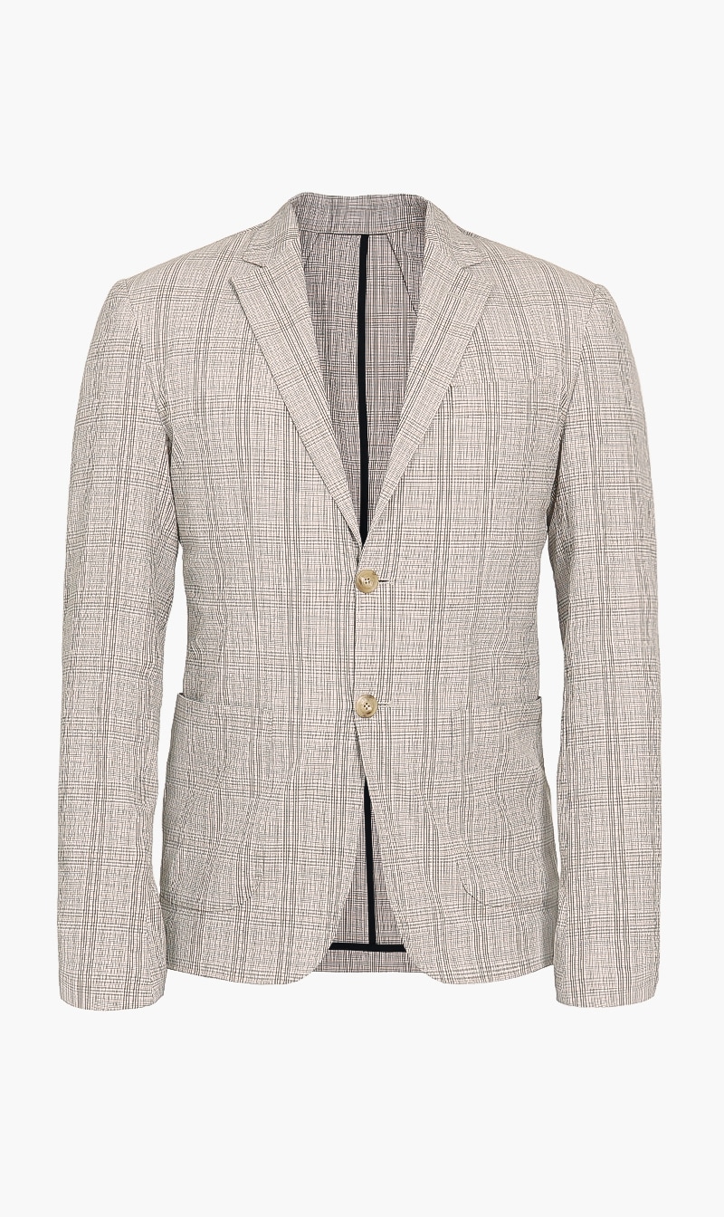 

Slim Fit Galles Seer Sucker Jacket, Beige