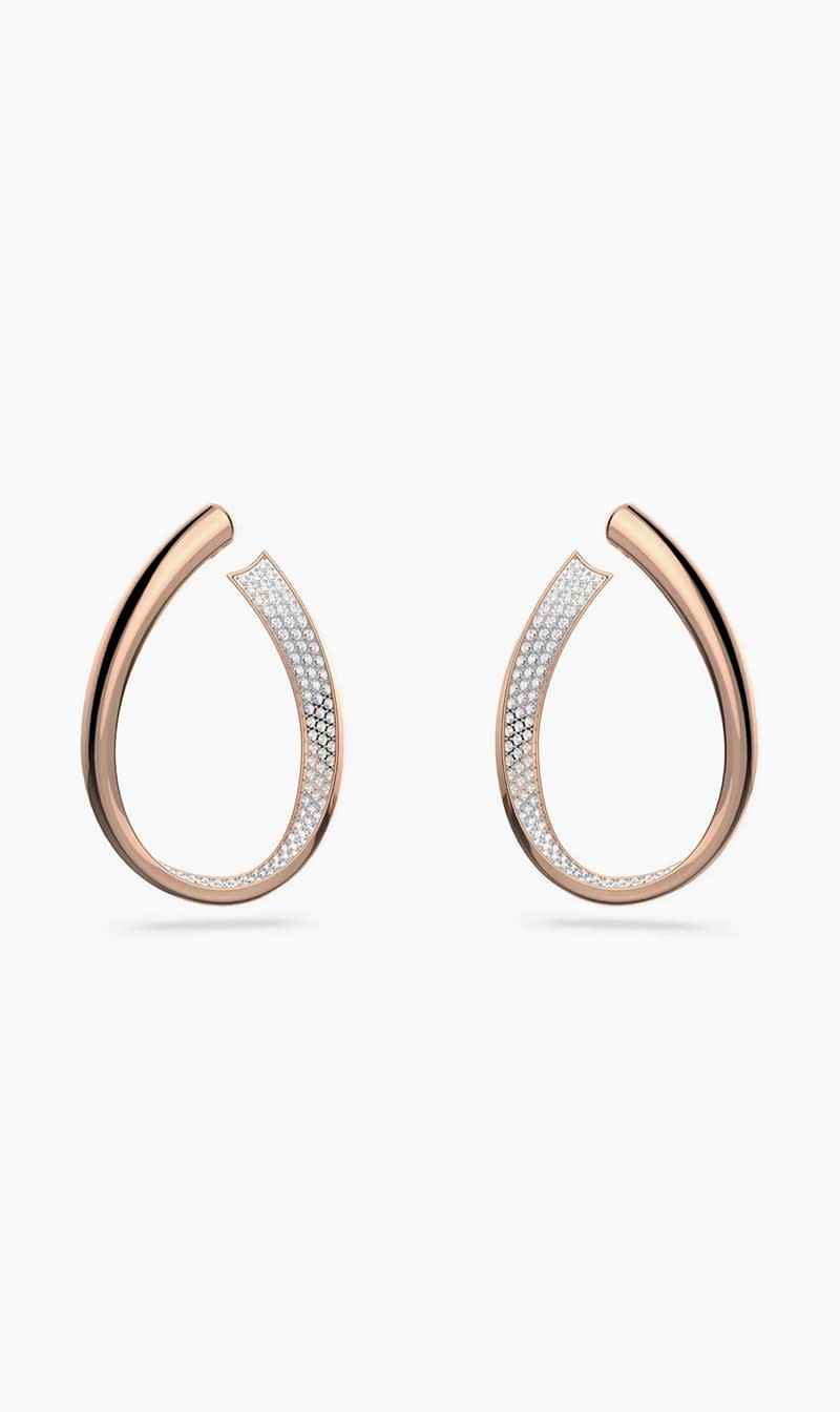 

Swarovski Gold Exist Hoop Earrings for Women | The Deal Outlet