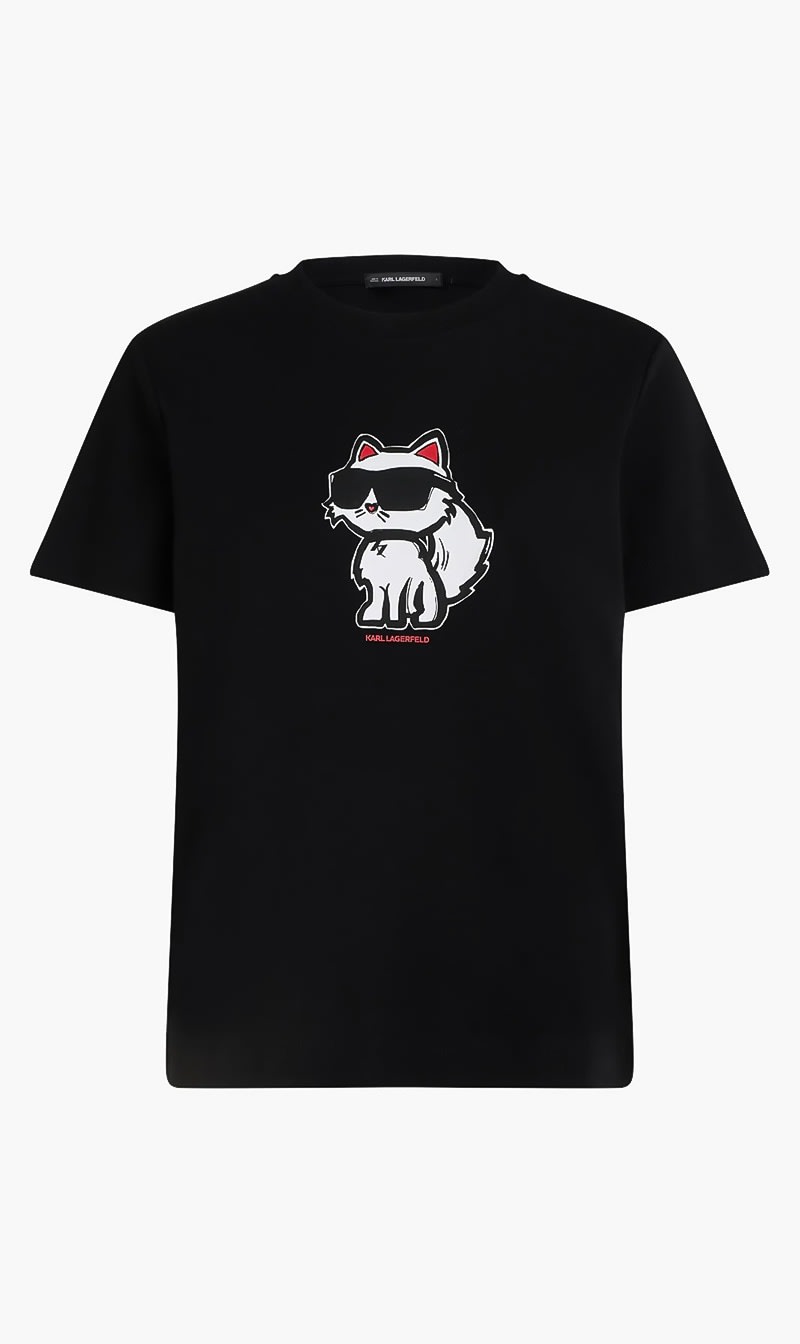 

Karl Lagerfeld Black Ikon Choupette T Shirt for Women | The Deal Outlet
