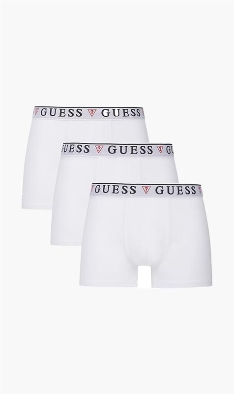 

Guess White Brain Boxer Trunk for Men | The Deal Outlet