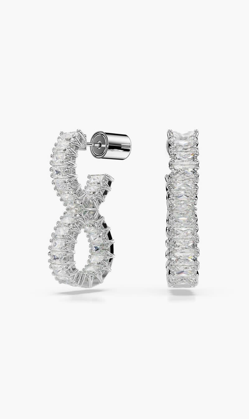 

Swarovski Silver Hyperbola Twist Earrings for Women | The Deal Outlet