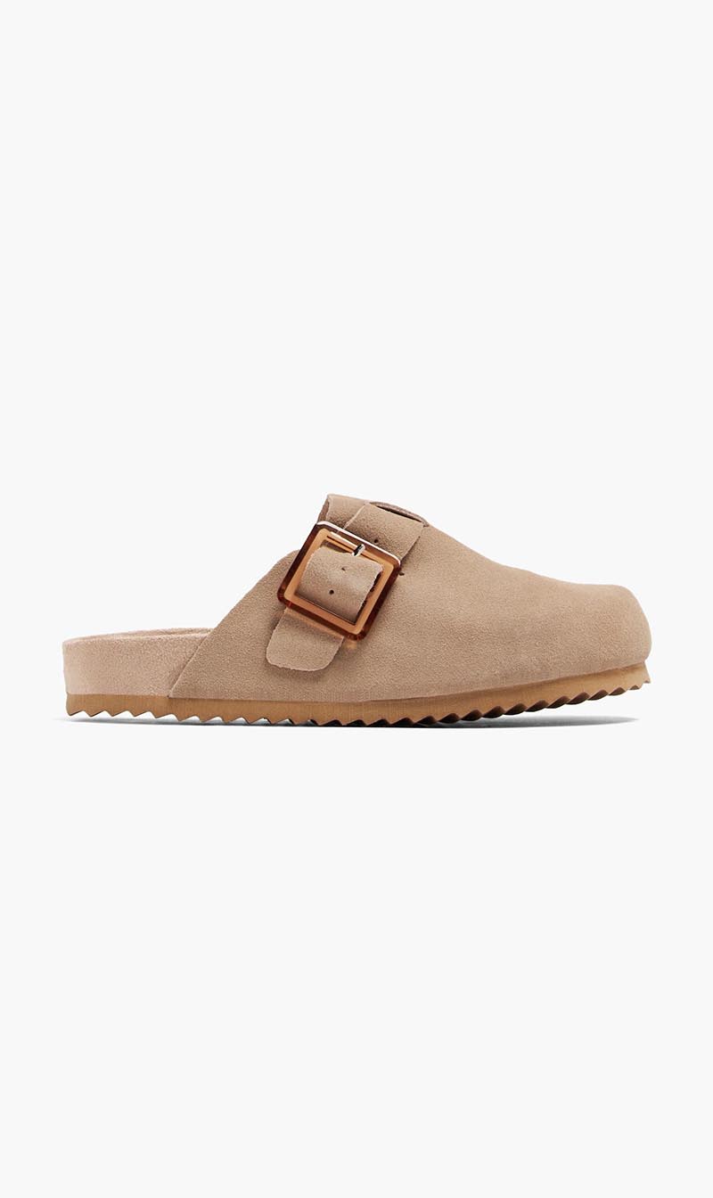 Colors Of California Beige Suede Sabots