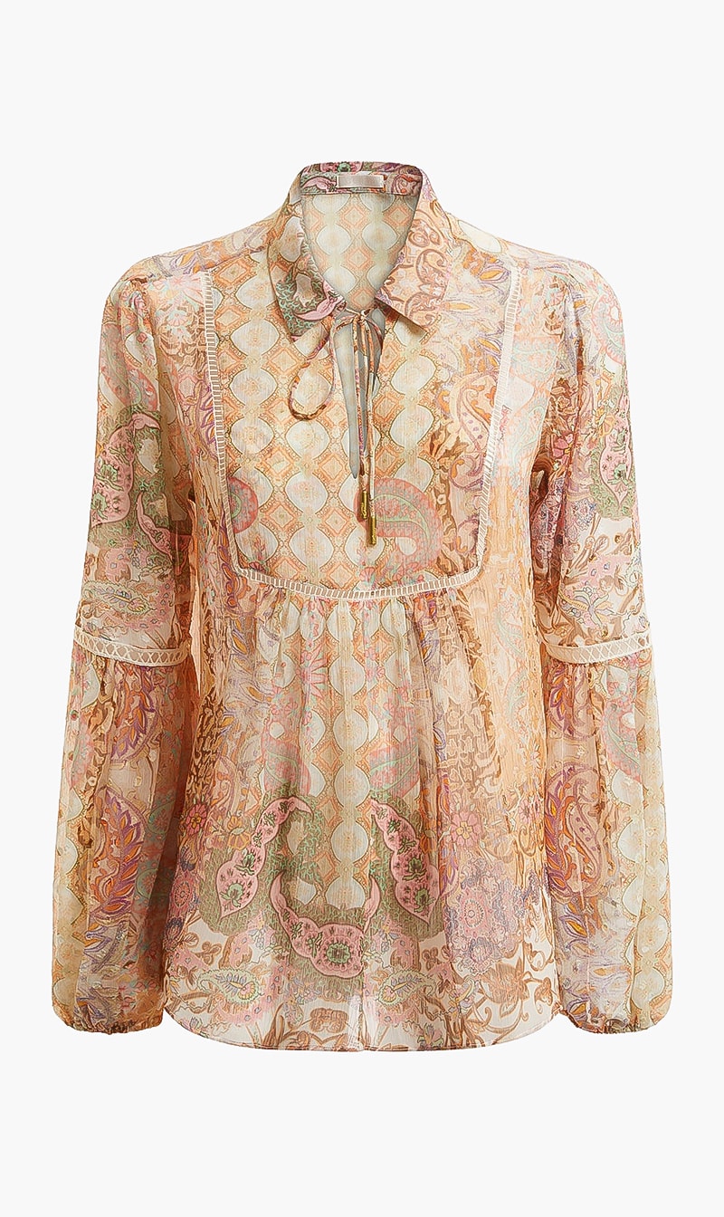 

Guess Multi-color Josette Chiffon Top for Women | The Deal Outlet