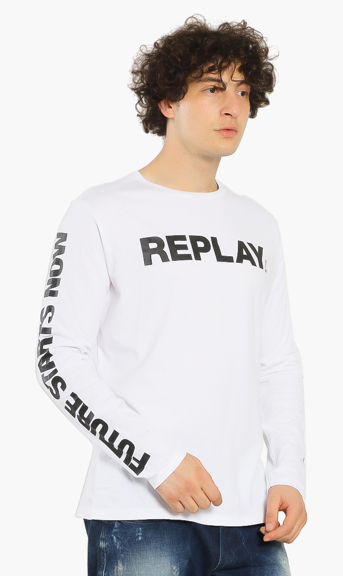 

Graphic Logo Long Sleeve T-shirt, White