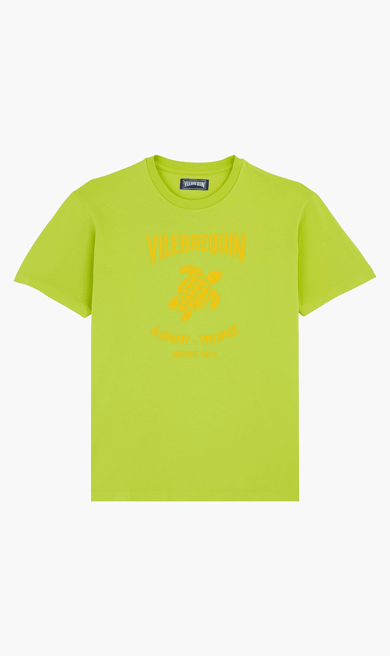 

Vilebrequin Yellow Printed Turtle Logo Cotton T Shirt for Men | The Deal Outlet