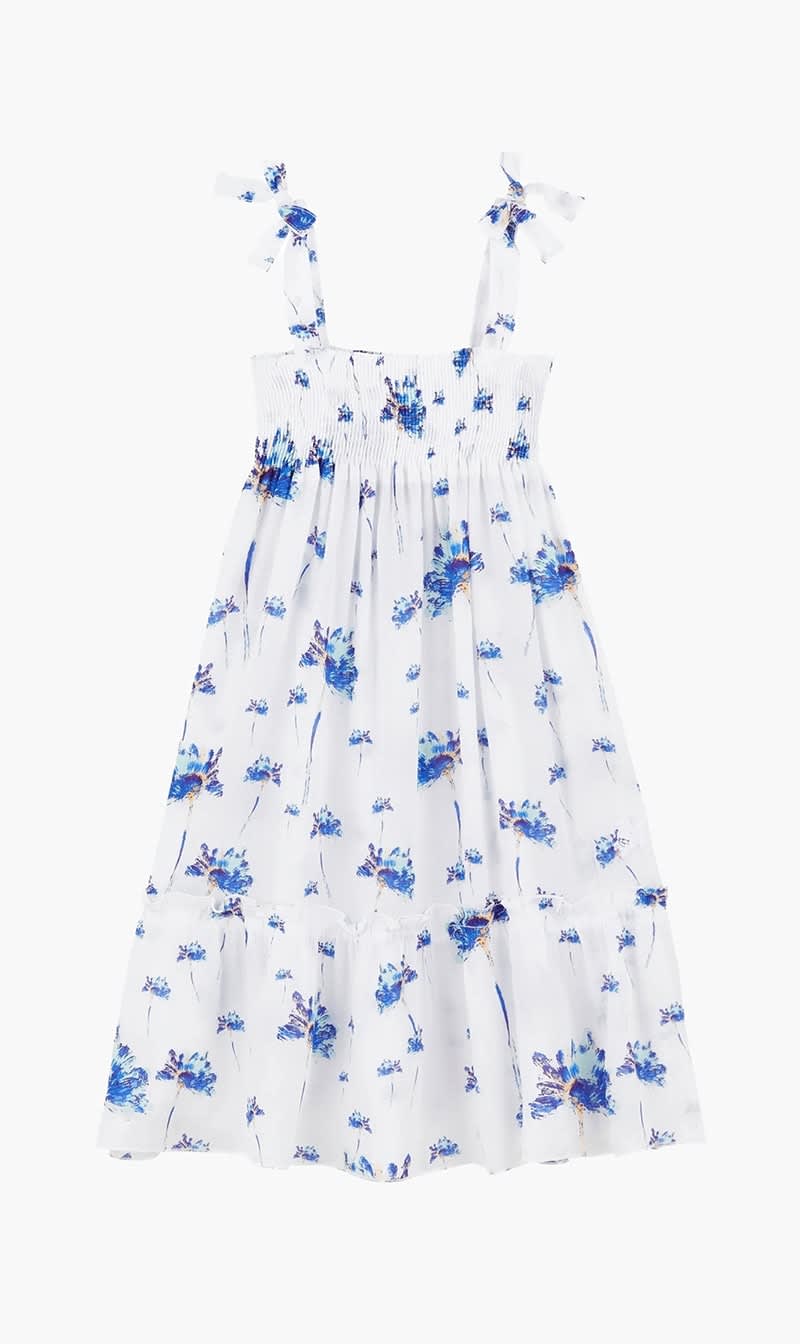 Vilebrequin White Viscose Shiny Herbier Dress for Girls