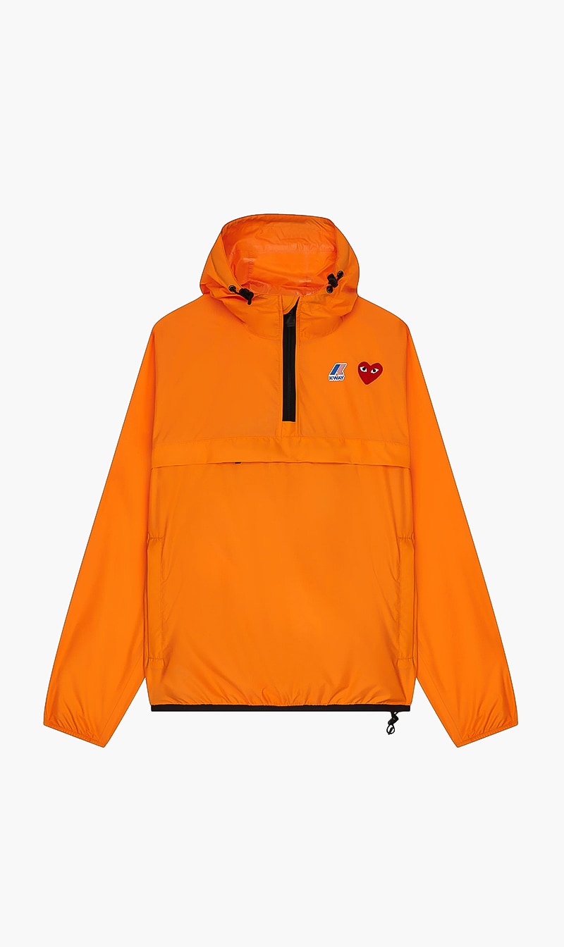 

Play X K-way Unisex Half Zip Jacket, Orange
