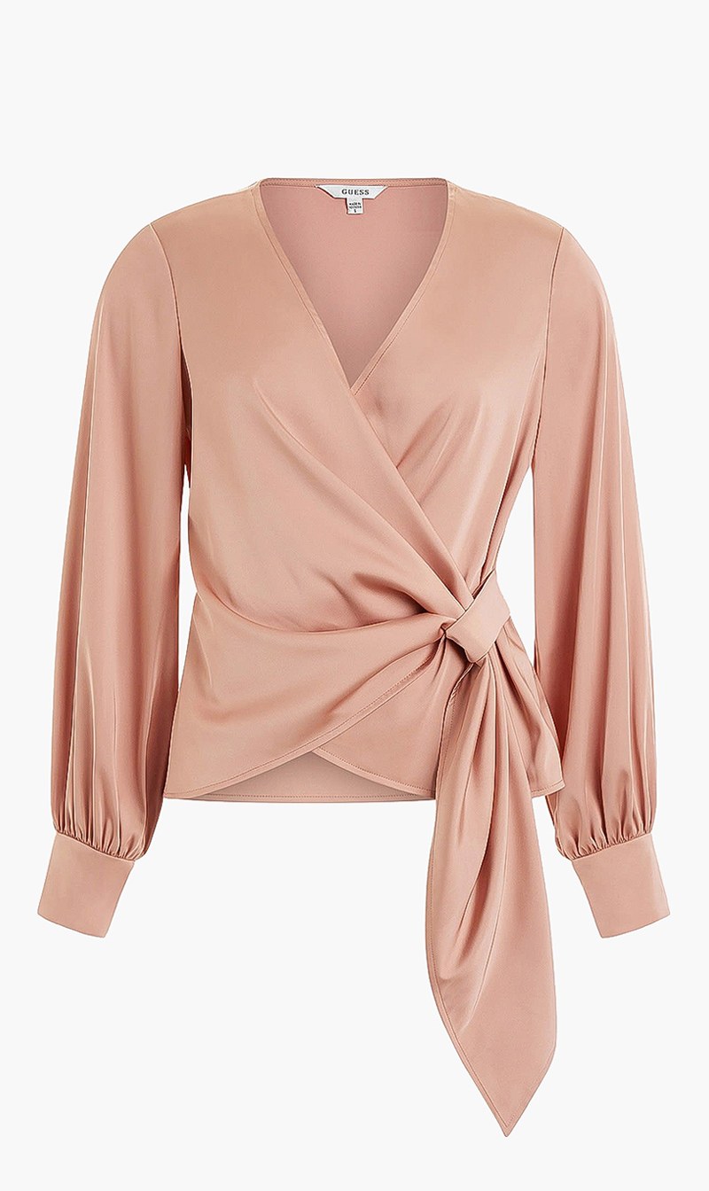 

Guess eco lovisa wrap blouse | the deal outlet, Pink