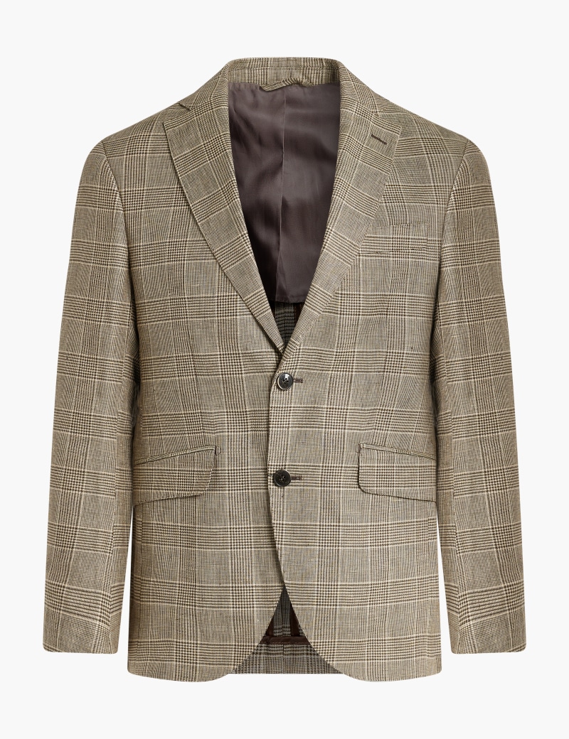 

Hackett Jl Linen Cott Gcheck, Brown