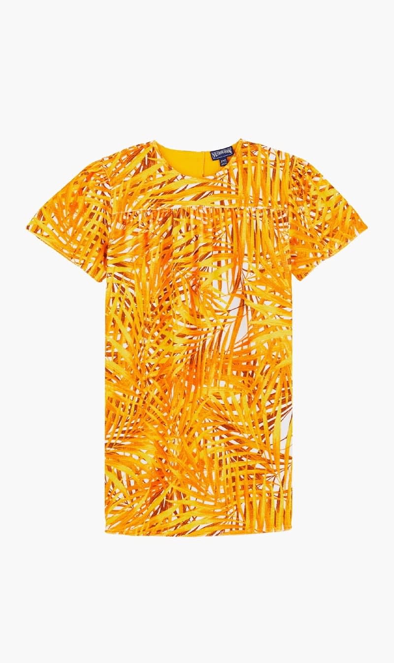 

Vilebrequin Yellow Goyave Cr25 Robe Palm Leaves Try Mangue for Girls | The Deal Outlet
