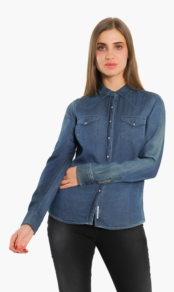 

Jacob Cohen Solid Denim Shirt