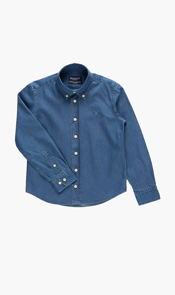 

Hackett London Vintage Denim Long Sleeve Shirt