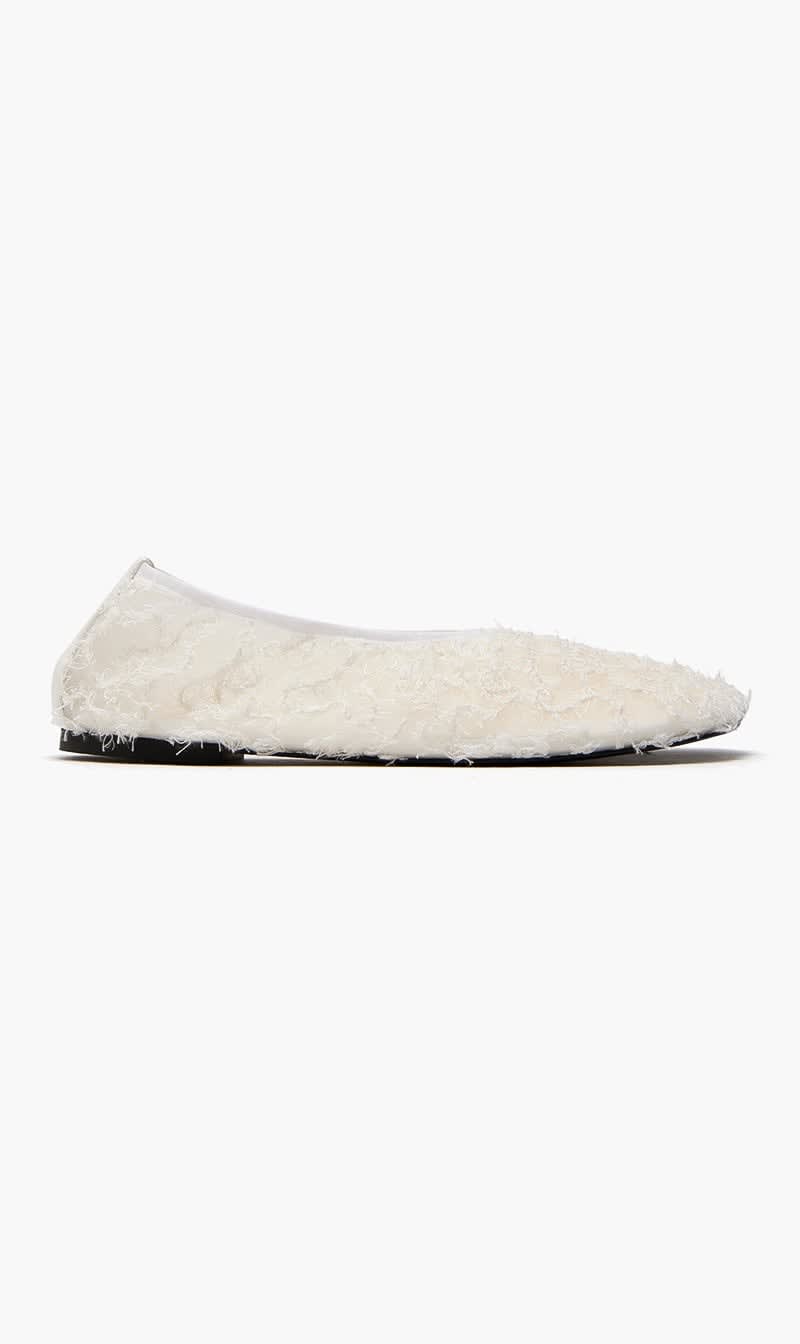 White Glove Lace Flats for Women