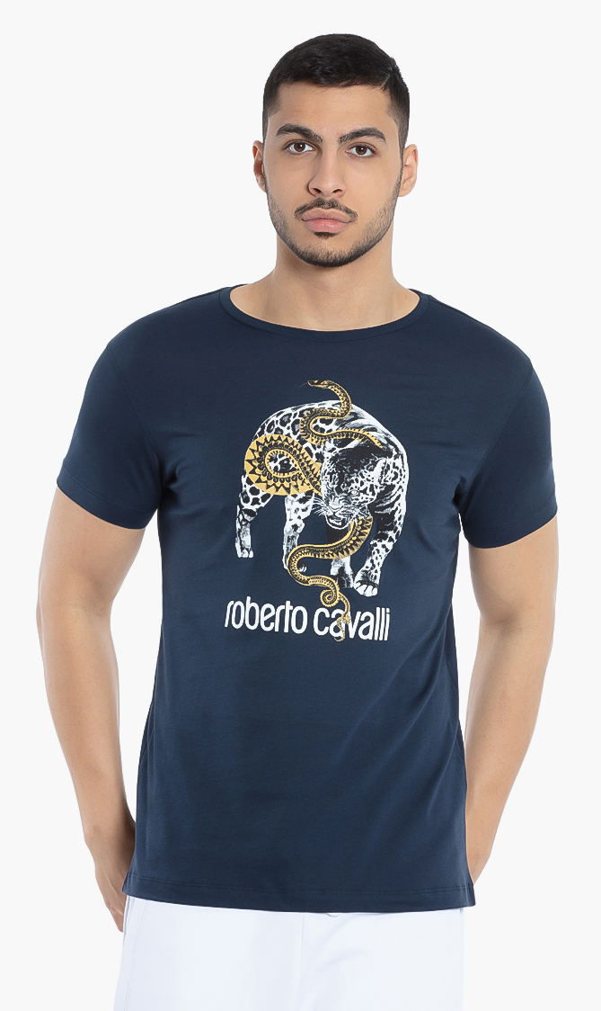

Roberto Cavalli Leopard And Snake Print T-shirt