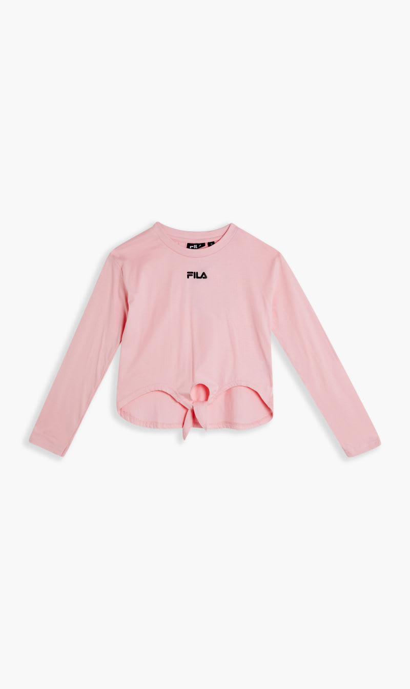 

Fila Pink Marshelle Tie Front Long Sleeve Tee for Boys | The Deal Outlet