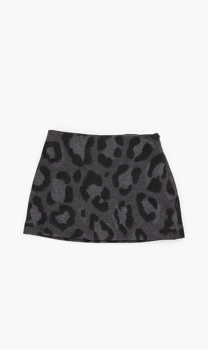 

Il Gufo Animal Pattern Wool Skirt