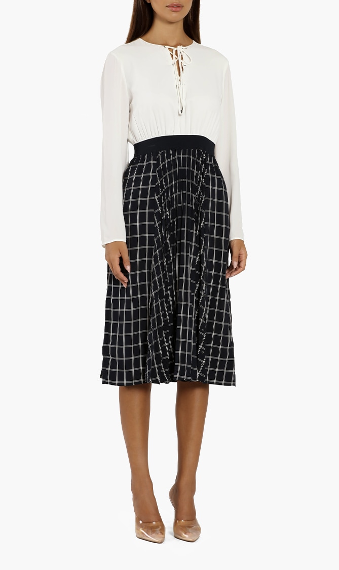 

Ted Baker Fancesa Check Midi Dress