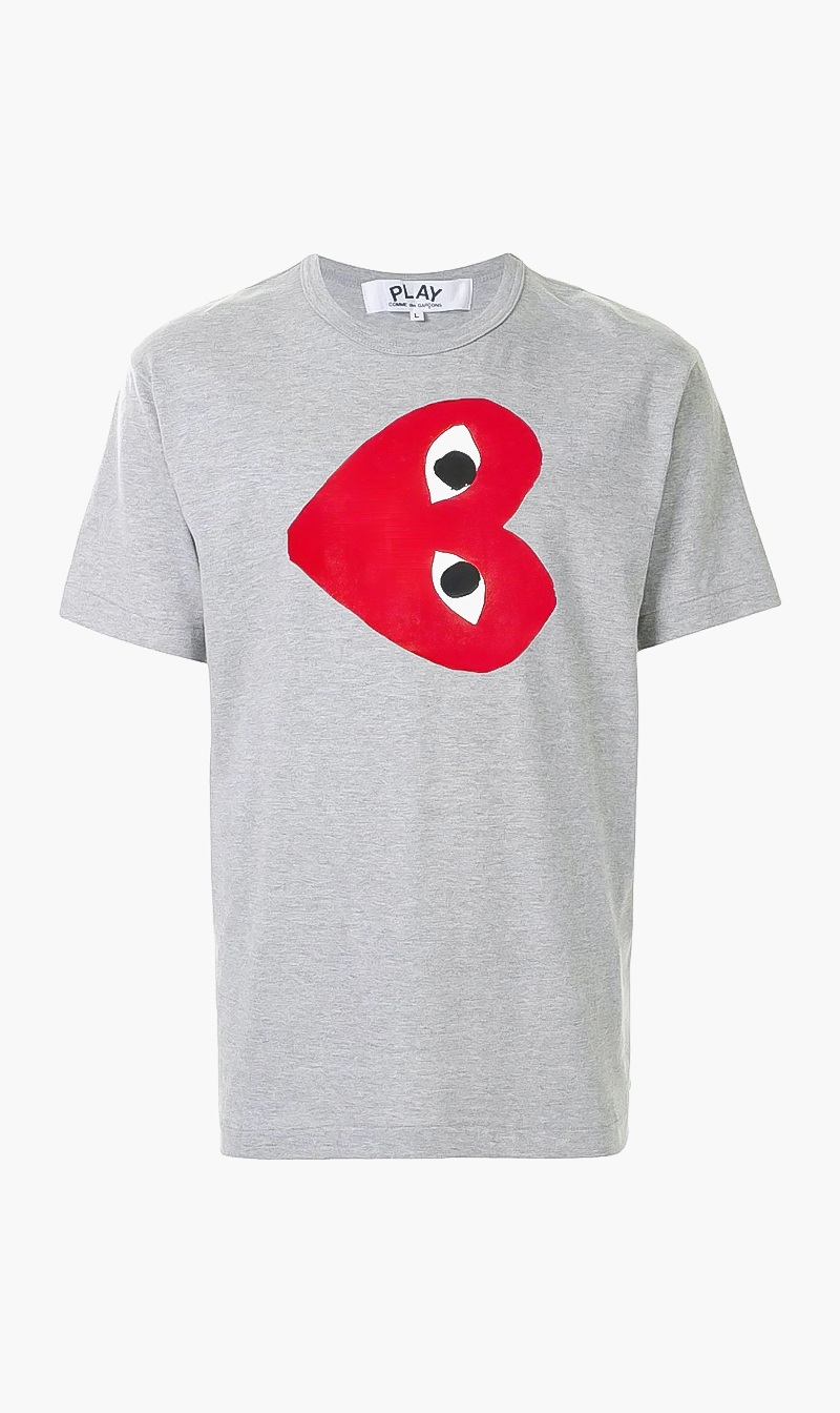 

Heart Logo Cotton T-shirt, Grey