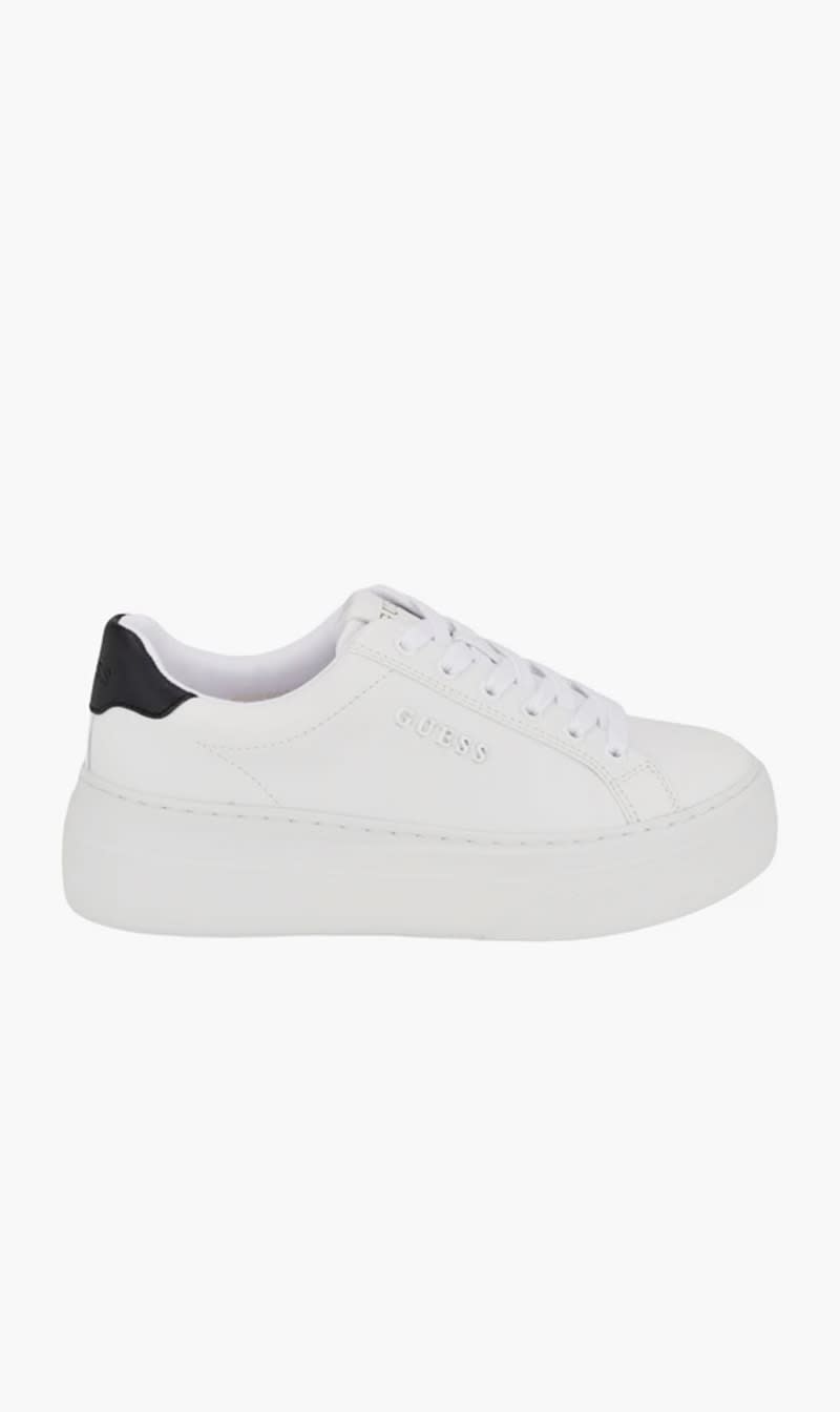 

Guess White Amera Sneakers Nappa Pumetallic Nappa Kid Pu Sp for Women | The Deal Outlet