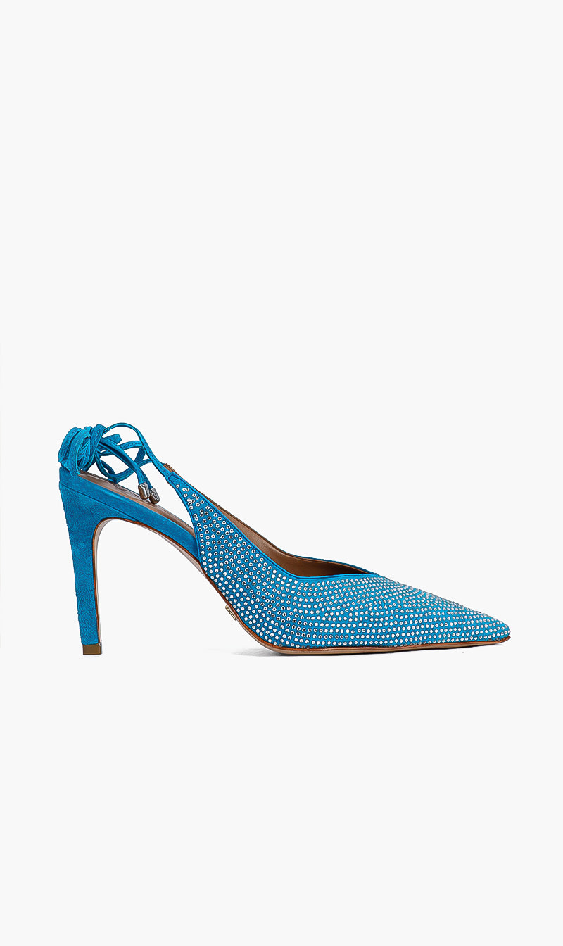 

Vicenza Blue Rhinestones Lace Up for Women | The Deal Outlet