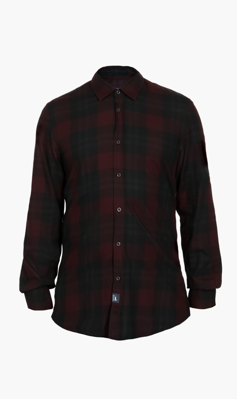 

Close Fit Maxi Check Shirt, Red