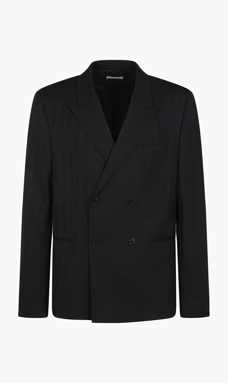 

Off-white Black Shibori Jacq Slim Db Jkt Black No Color for Men | The Deal Outlet