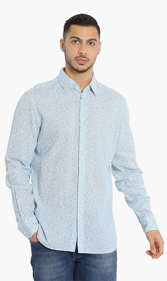 

Hackett London Paisley Leaf Print Kensington Slim Fit Shirt