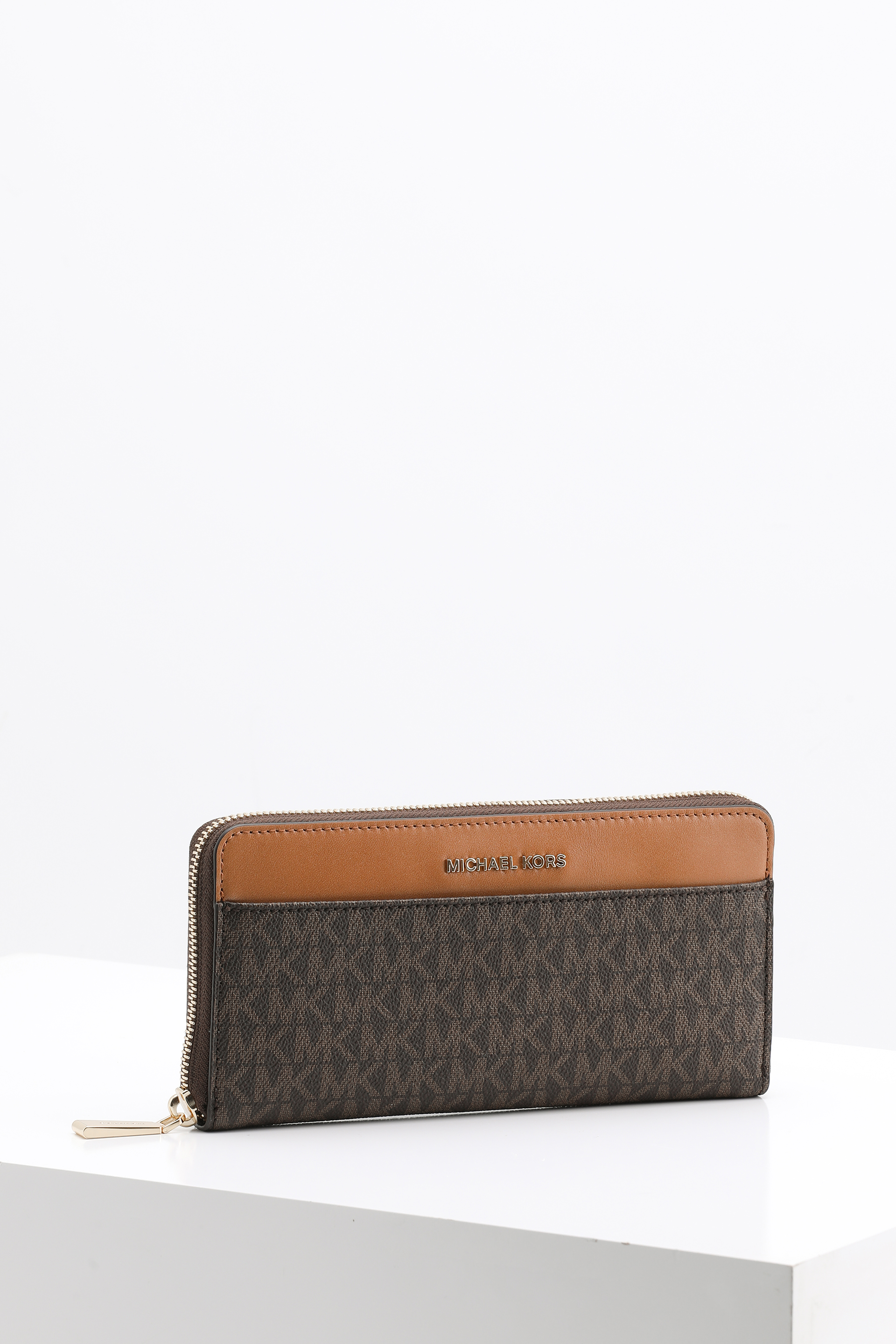 

Michael Kors Mercer Brown Logo Zip Around Continental Wallet