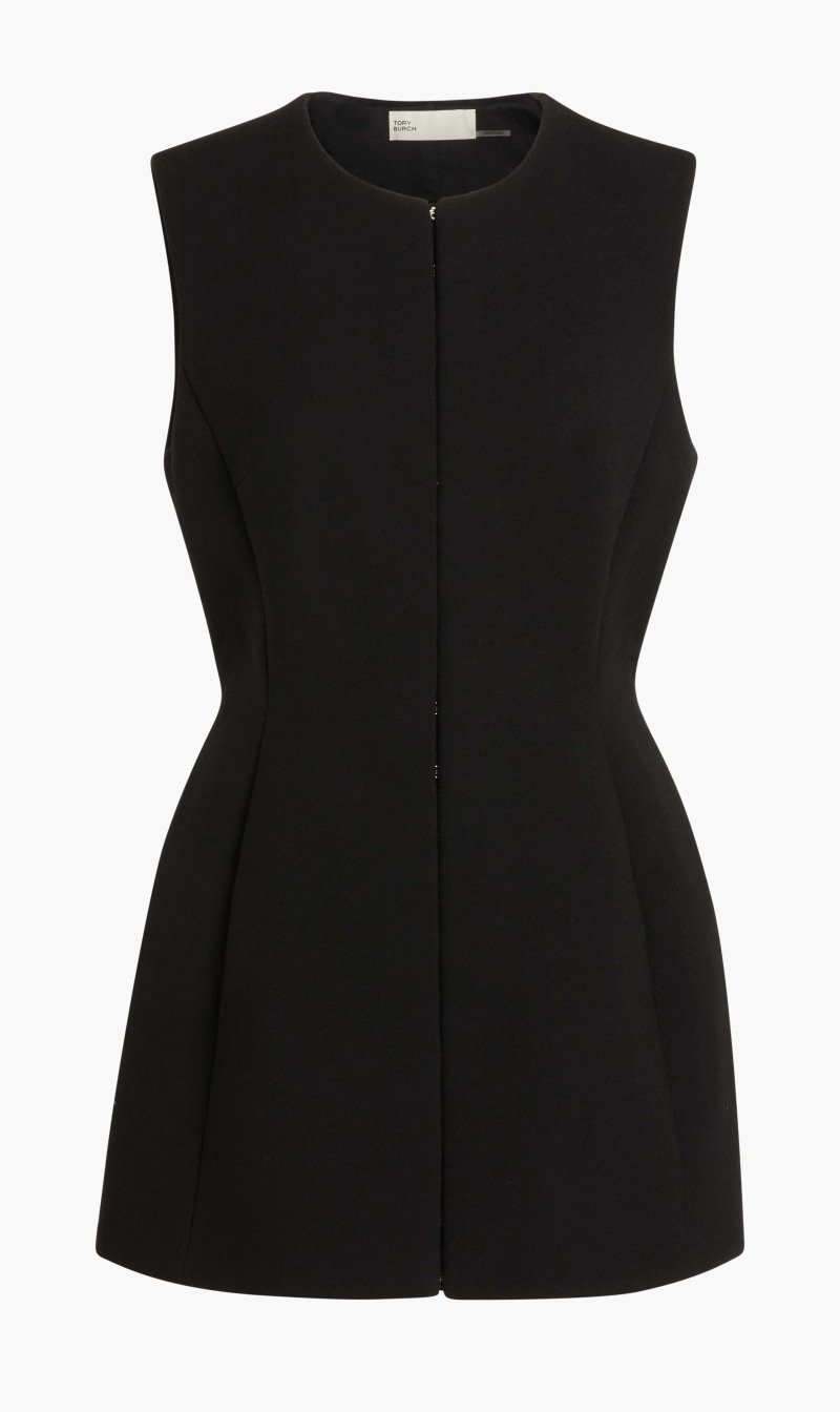 

Tory Burch Black Hook-and-eye Tunic for Women | The Deal Outlet