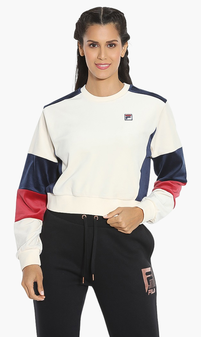 

Zoya Cropped Sweatshirt, Beige