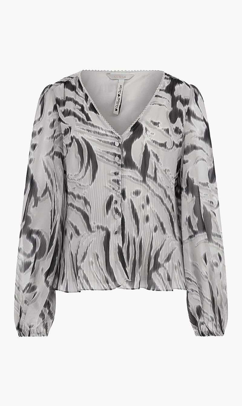 Guess Multi-color Eco Yvette Pleated Top for Women