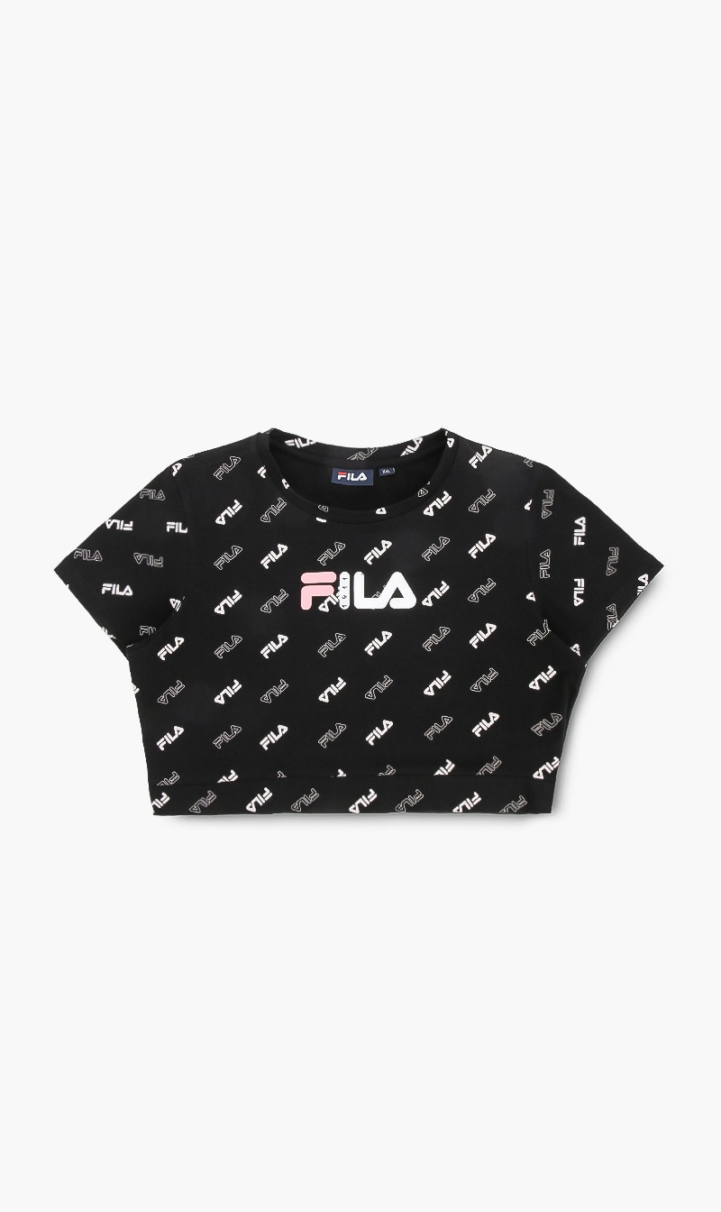 

Fila Black Kalipso Cropped Tee for Women | The Deal Outlet