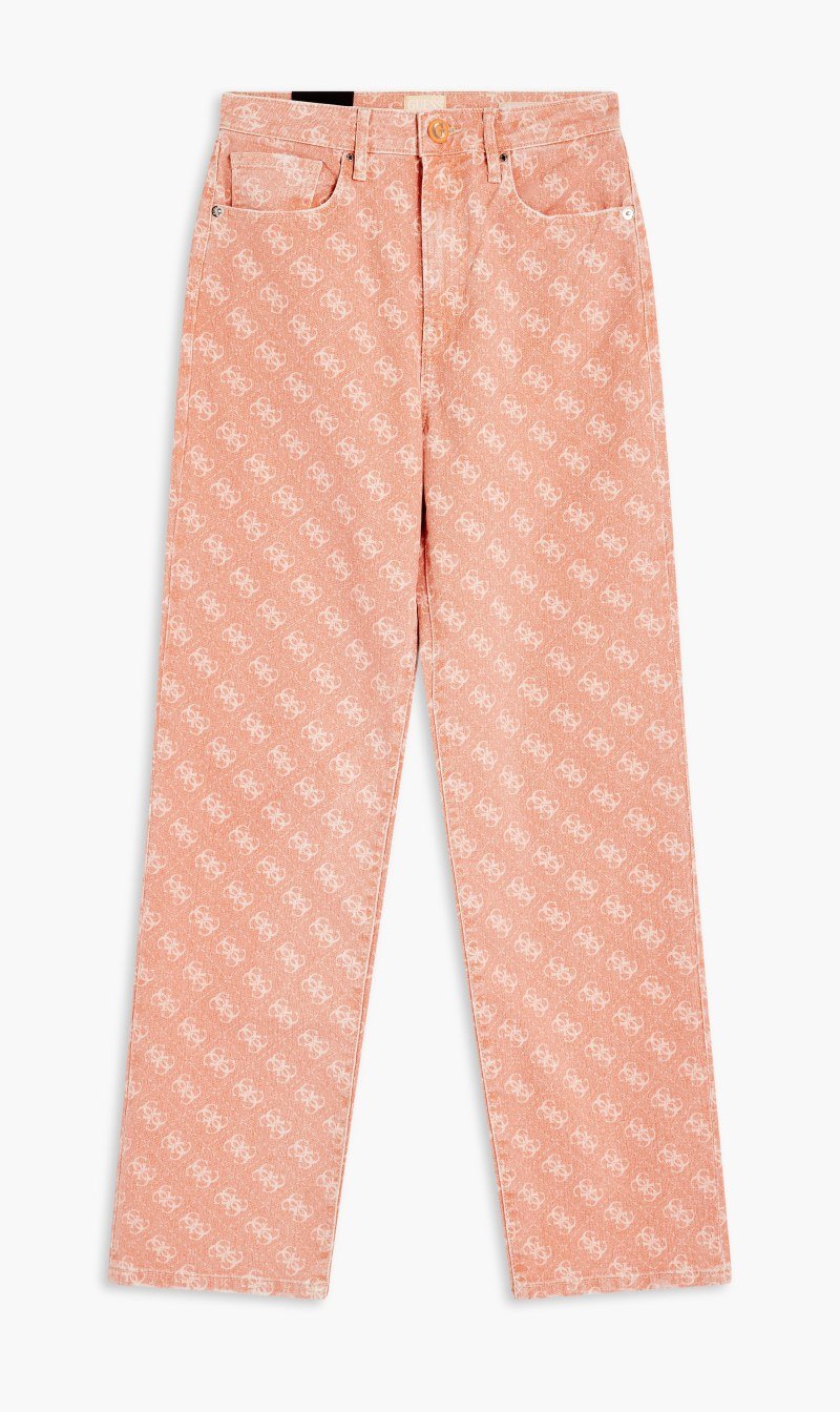 

Guess Orange Melrose Logo Print Pant for Women | The Deal Outlet