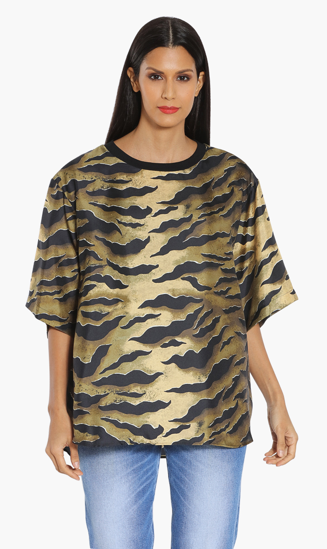 

Dsquared2 Tiger Camouflage Silk T-shirt
