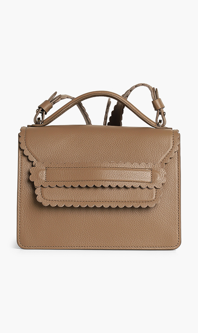 

COCCINELLE Flap Leather Crossbody Bag