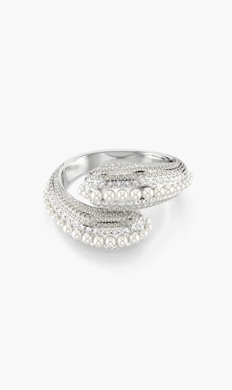 

Swarovski Silver Sublima Crystal Pearl Cuff for Women | The Deal Outlet