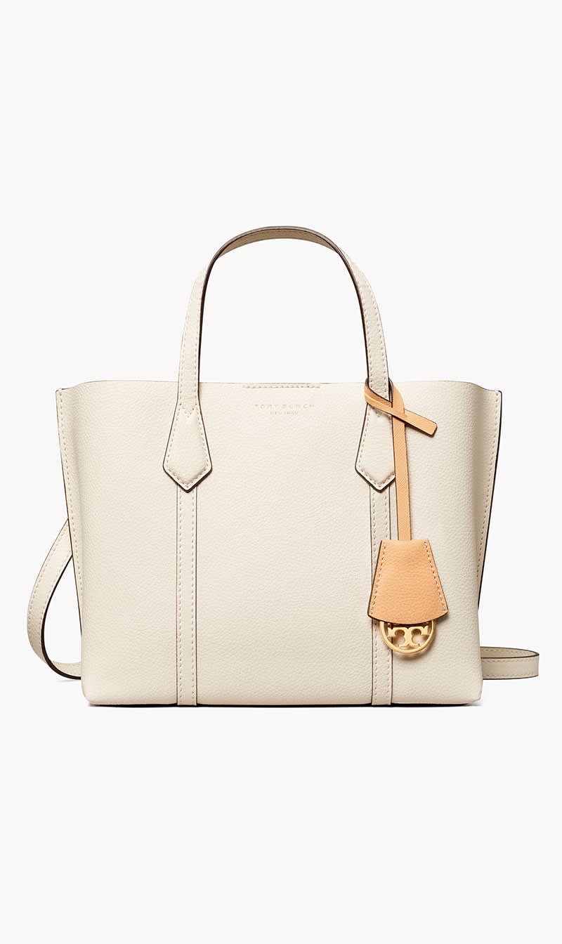 

Tory Burch White Small Perry Triple-compartment Tote for Women | The Deal Outlet