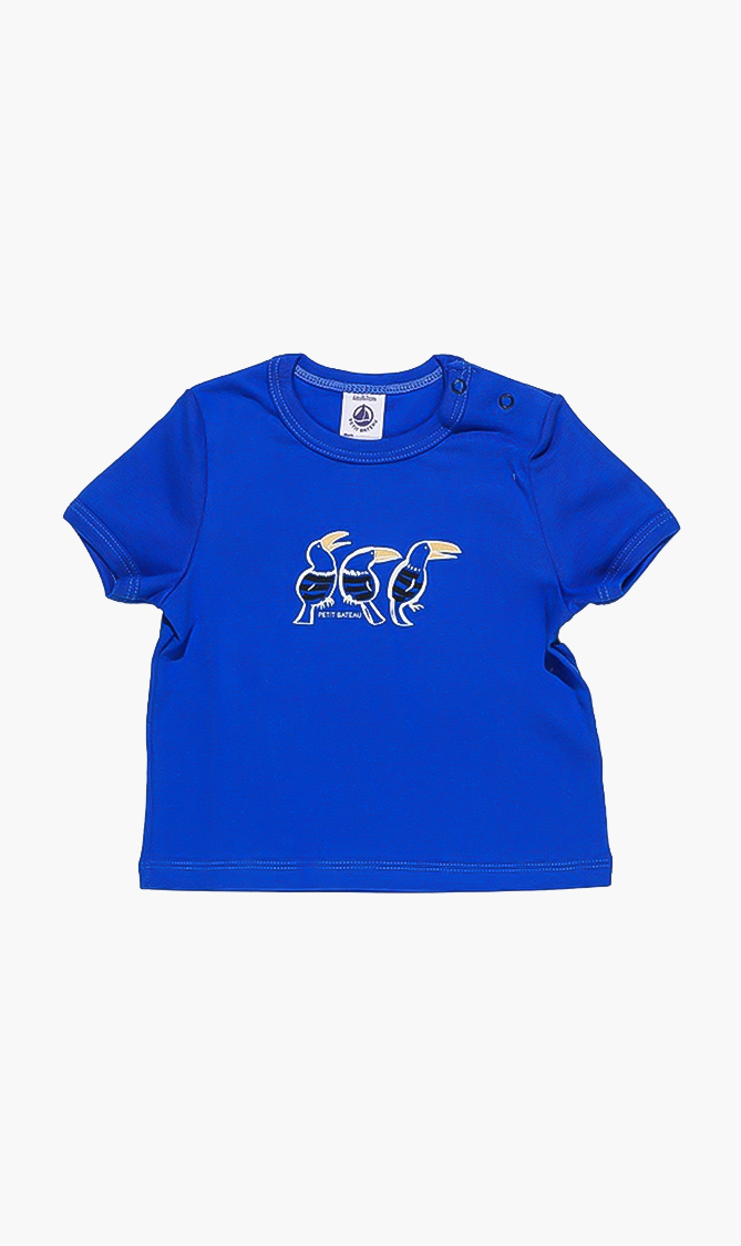 

Printed Cotton T-shirt, Blue