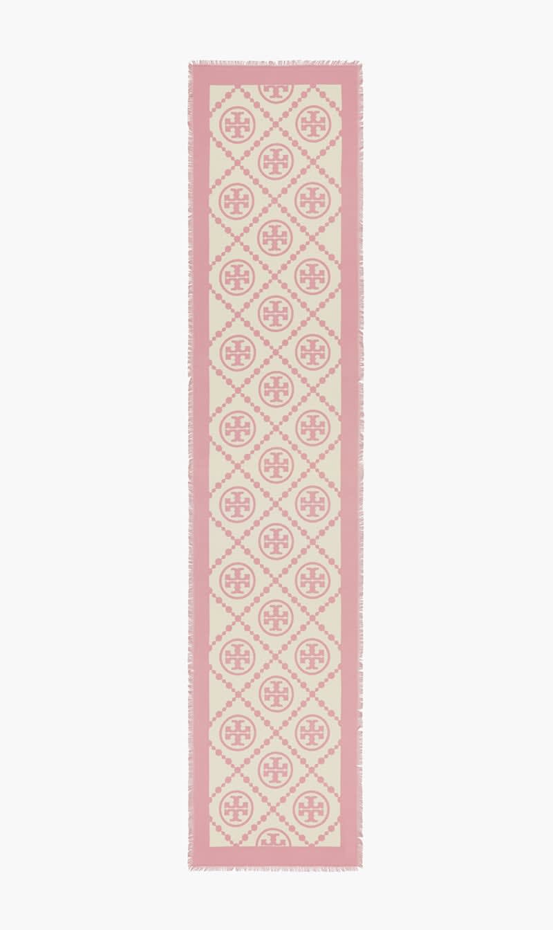 

Tory Burch Multi-color T Monogram Bordered Oblong for Women | The Deal Outlet