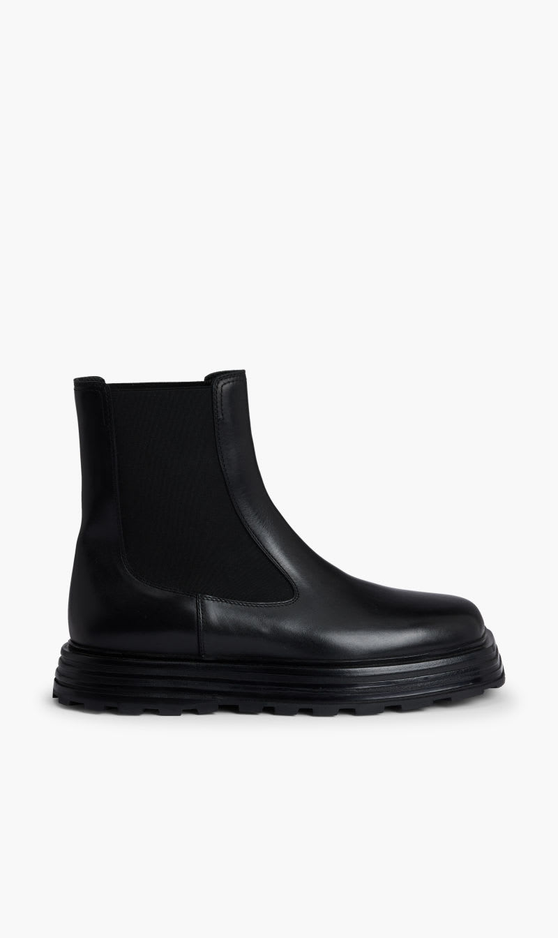 

Jil Sander Black Ankle Boot Semi-shiny Calf Leather for Men | The Deal Outlet