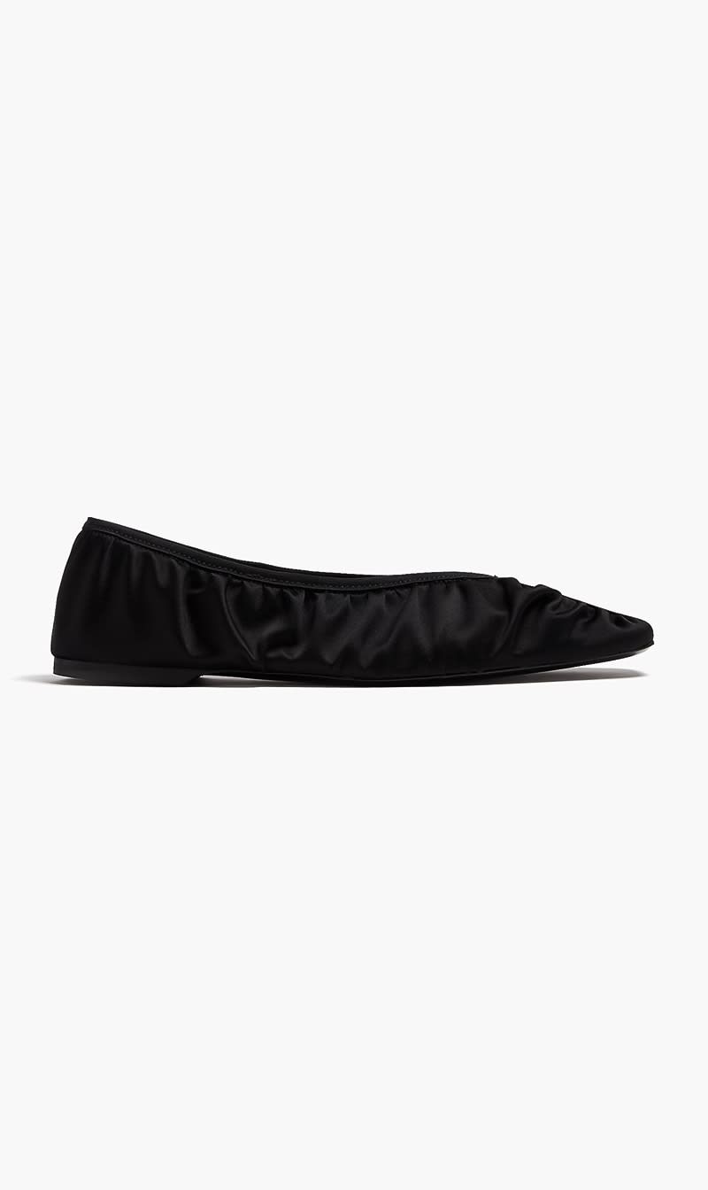 

Toteme Black The Gathered Ballet Flats for Women | The Deal Outlet