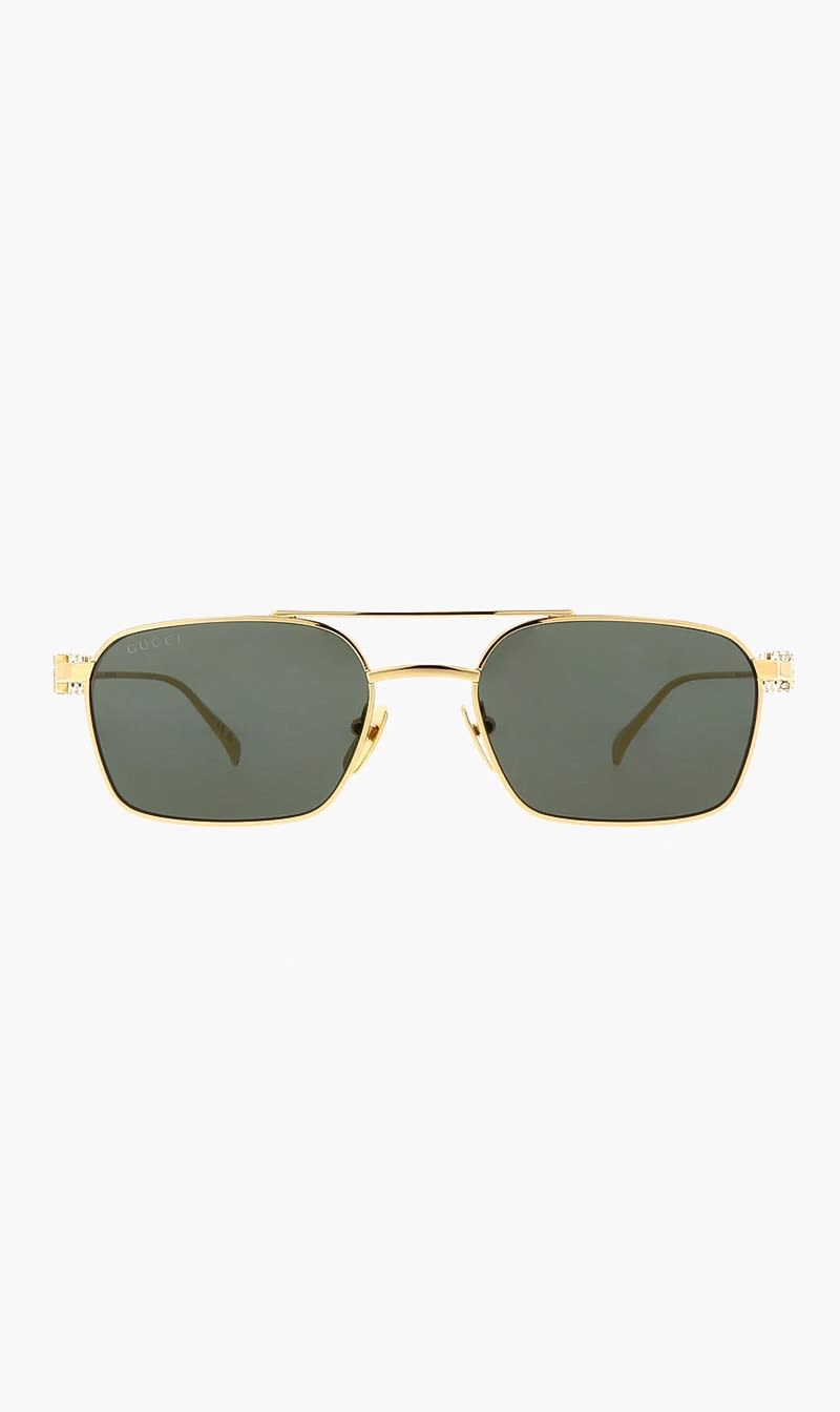 Gucci Gold Metal Sunglasses for Women