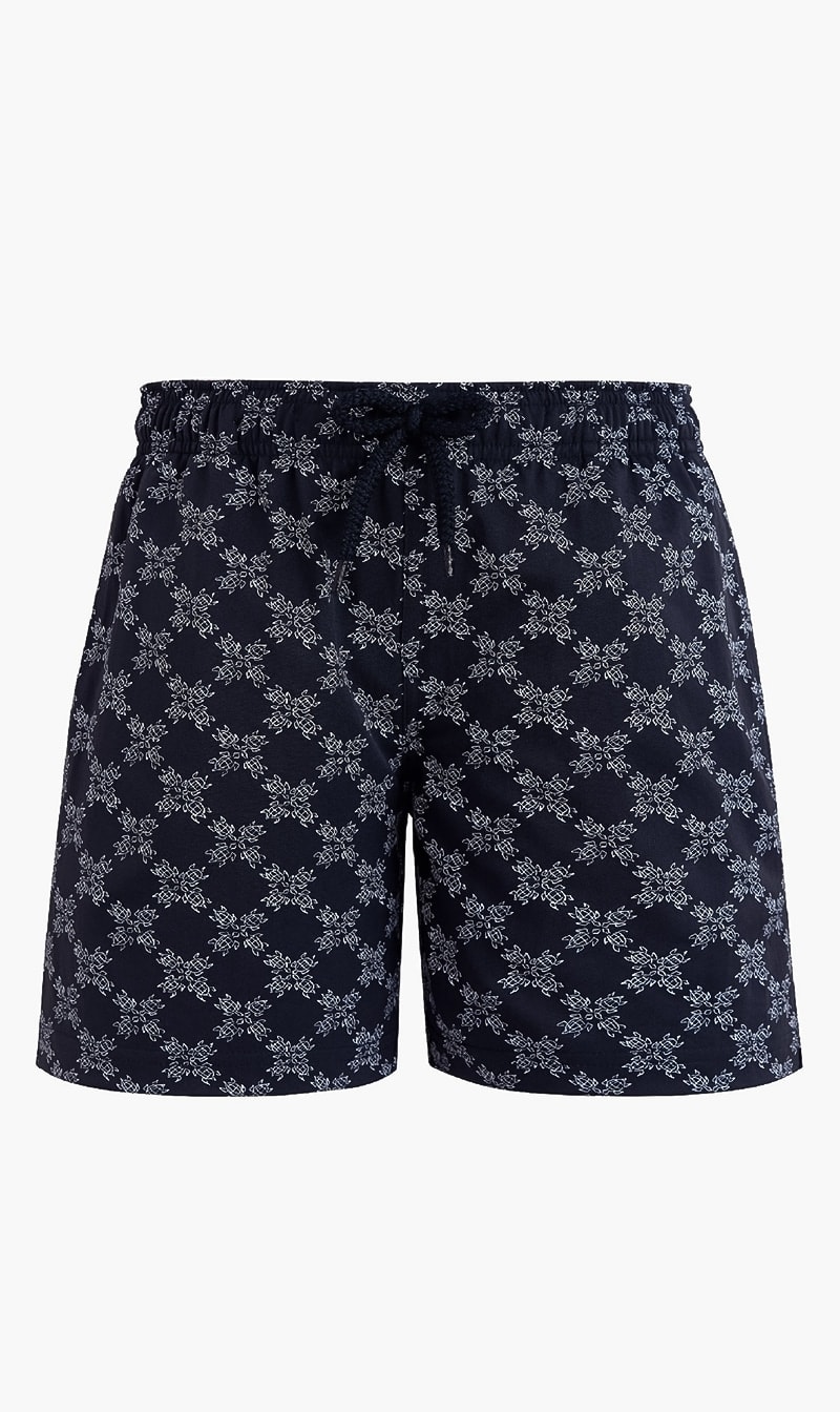 

Vilebrequin Blue Turtle Monogram Stretch Swim Shorts for Boys | The Deal Outlet