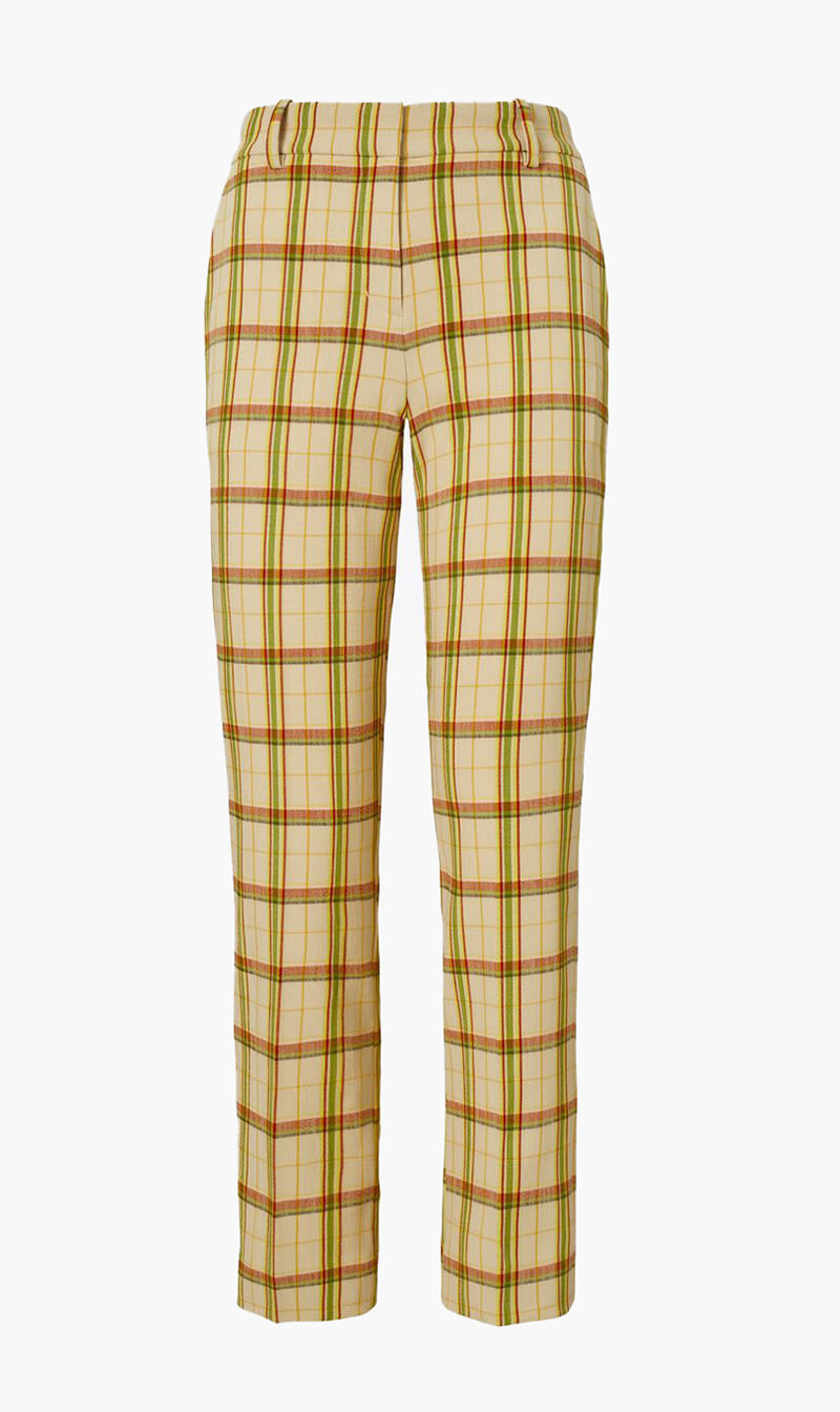 

Tory Burch Brown Yarn Dyed Twill Pant for Women | The Deal Outlet