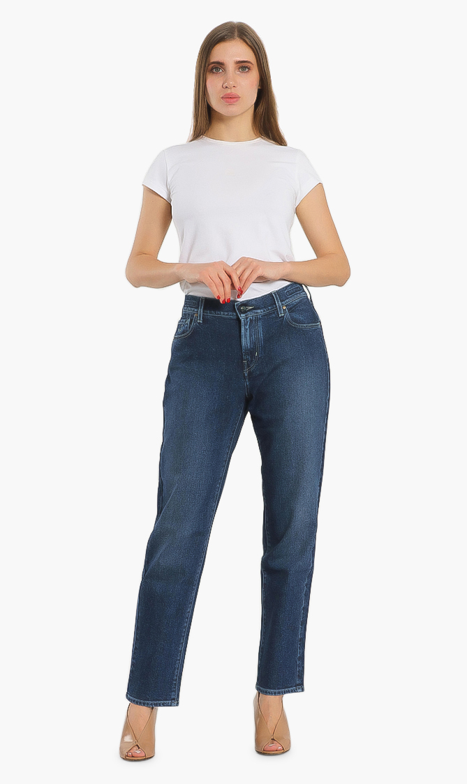 

Kyla Washed Tailored Jeans, Blue