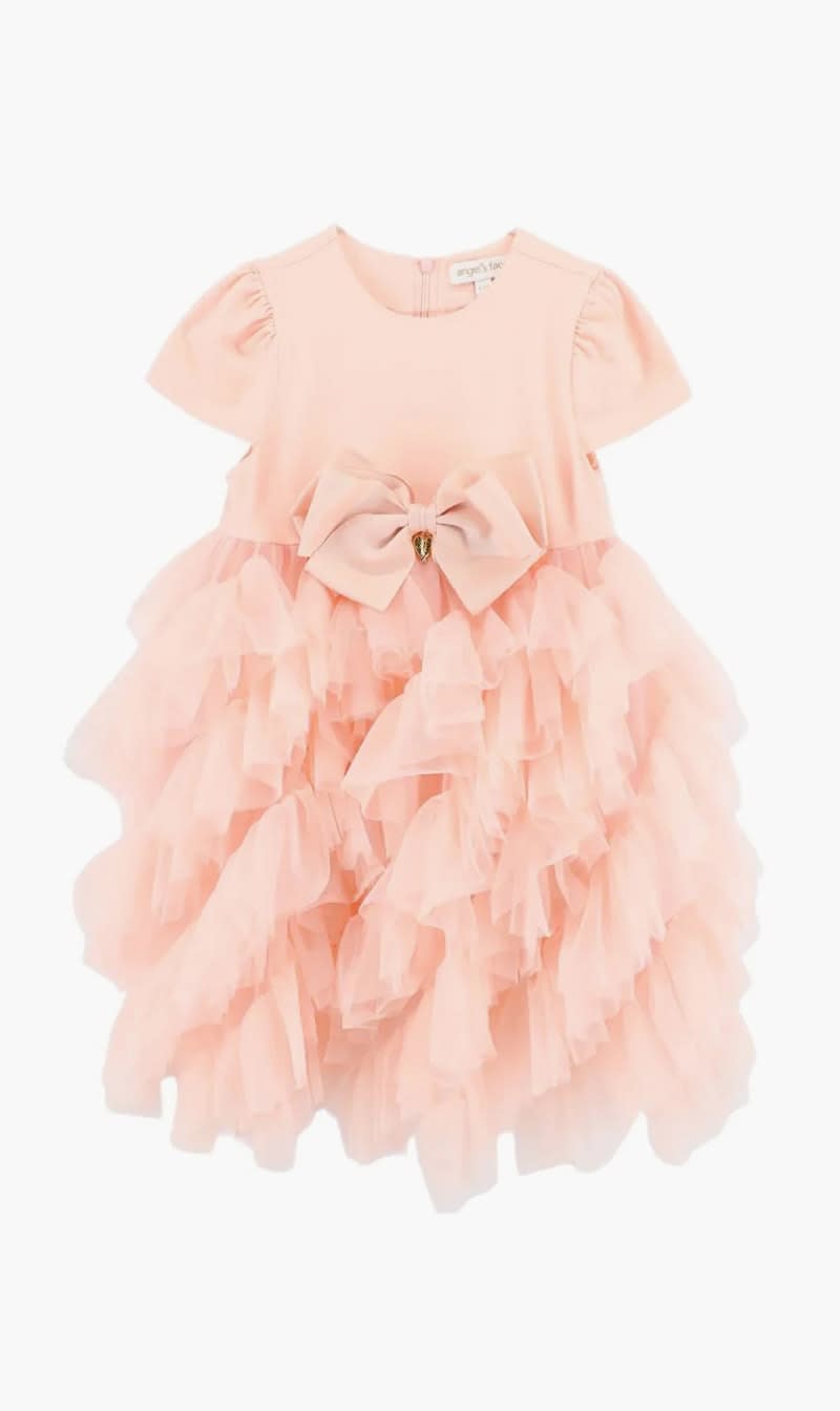 

Angel's Face Pink Mille Feuille S S Baby Dress Peach for Girls | The Deal Outlet