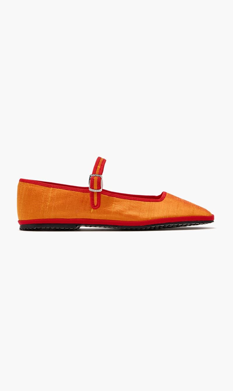 Capulette Orange Bambinetta Cagliari Mary Jane Shoes for Women